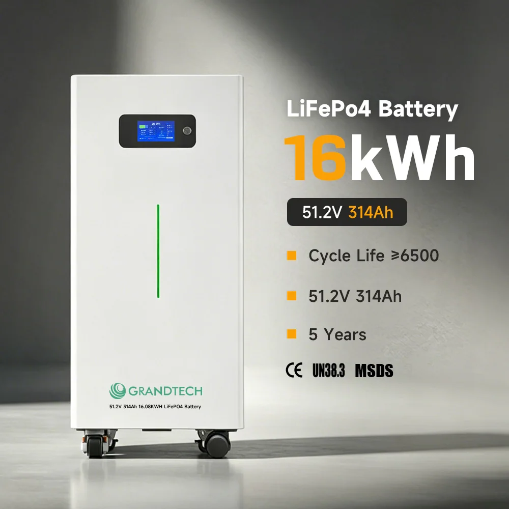 48V 51.2V 314AH 16kWH Active Balancer Fire Extinguisher Lifepo4 Lithium Ion Phosphate Solar Storage Battery Pack