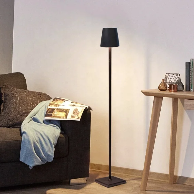 Decoration Luxury Vertical Living Room Light Touch Dimmer Battery  Rechargeable Cordless Stand Floor Lamp