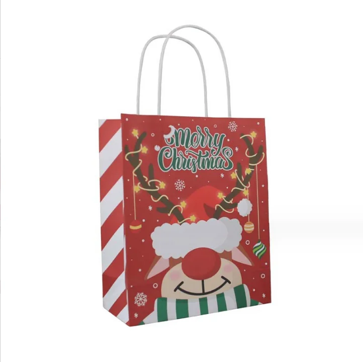 Alibaba.com: Christmas Gift Bag with Handle, Kraft Paper Material ...