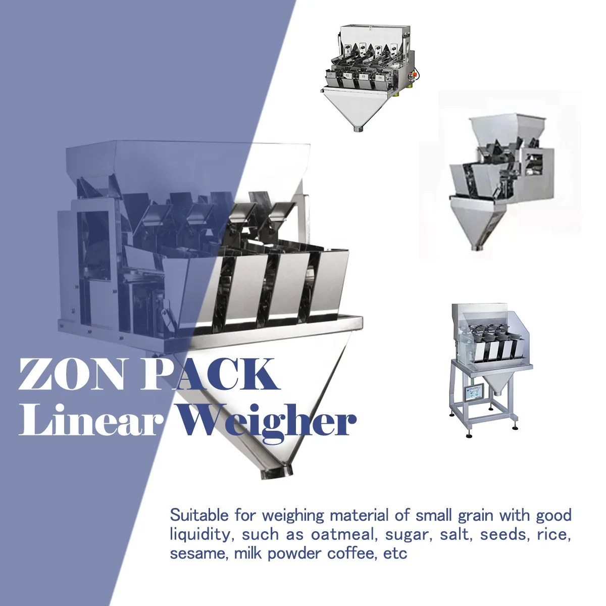 Linear Net Weigher Machine 4 Head Linear Weigher for Weighing Cereals