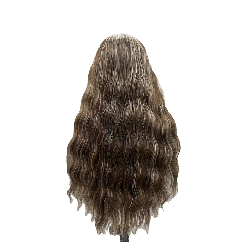Factory 26 Inch Loose Deep Wave Wig HD Transparent Lace Frontal  Wig Mid Part Blonde Brown Lace Front Wig