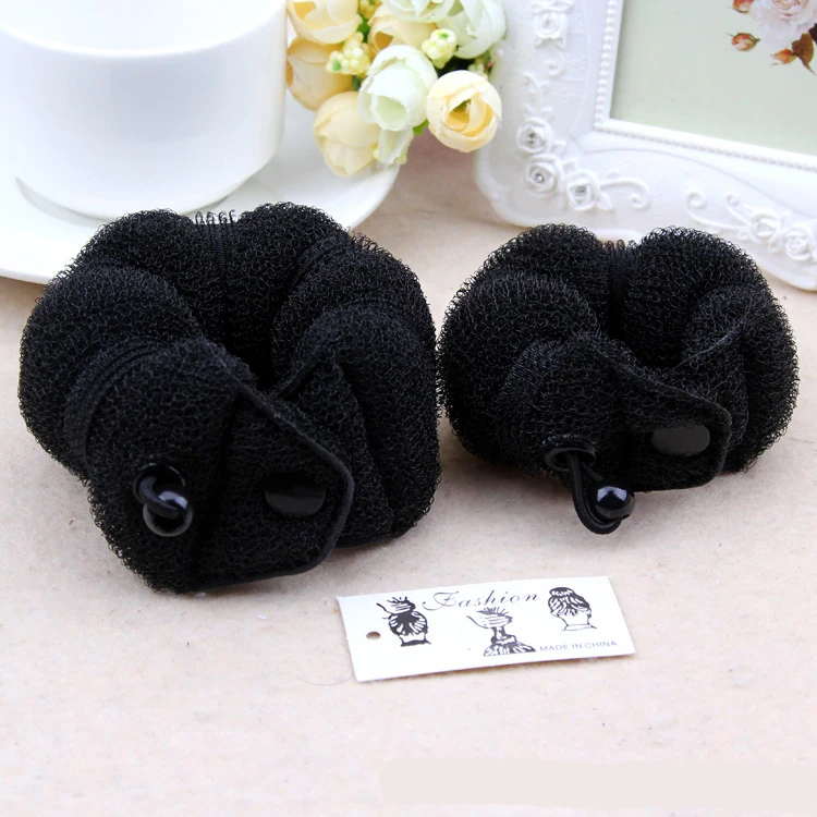 
Производитель, Пончик для волос, вязаный нейлоновый горячий пучок, нейлоновая эластичная лента, пуговица для прически невесты, Пончик для волос 
