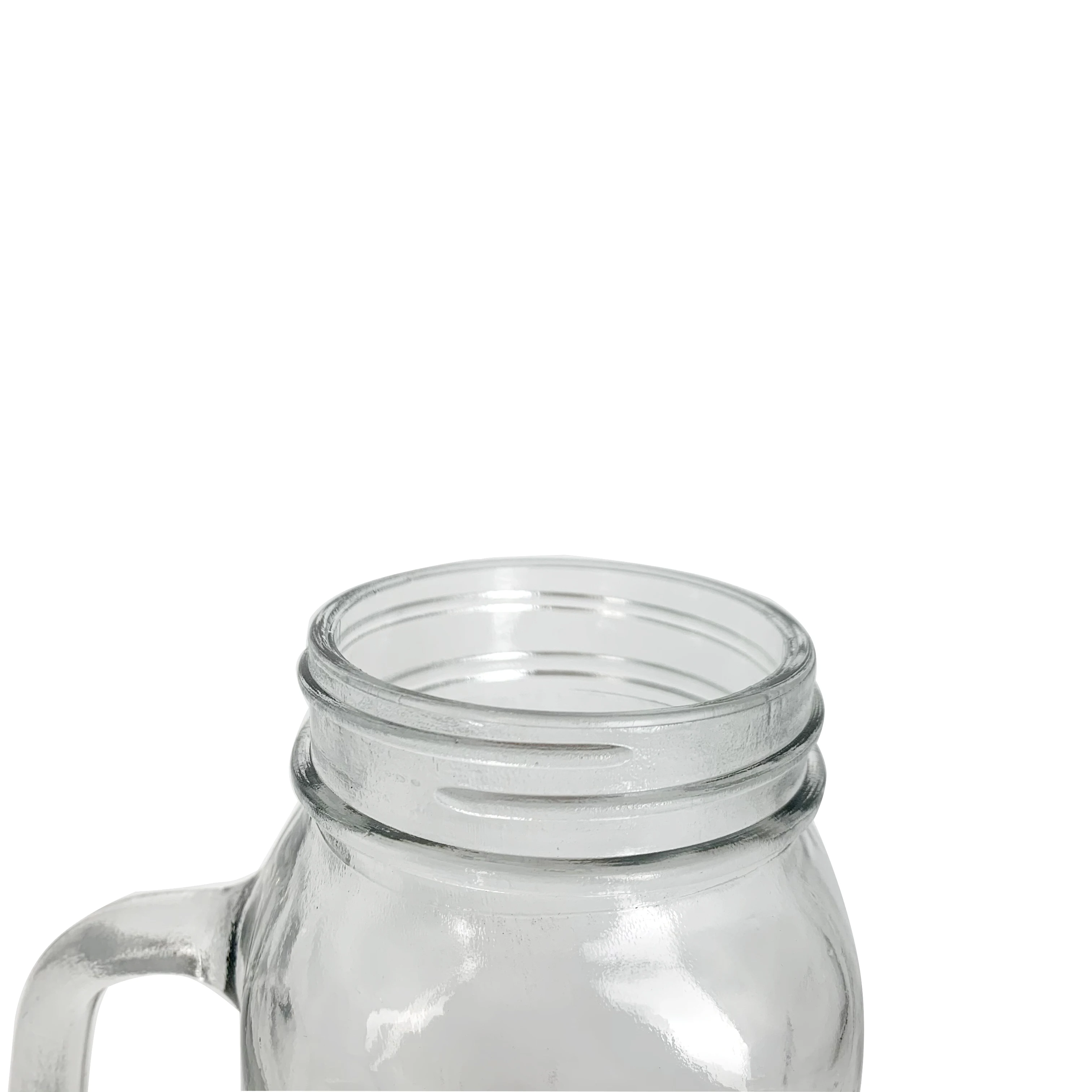 Clear Color 16oz 480ml Ice Cold Drink Mason Jar Mug with Handle