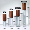 Gray bottle body + silver nozzle + black walnut wood cap