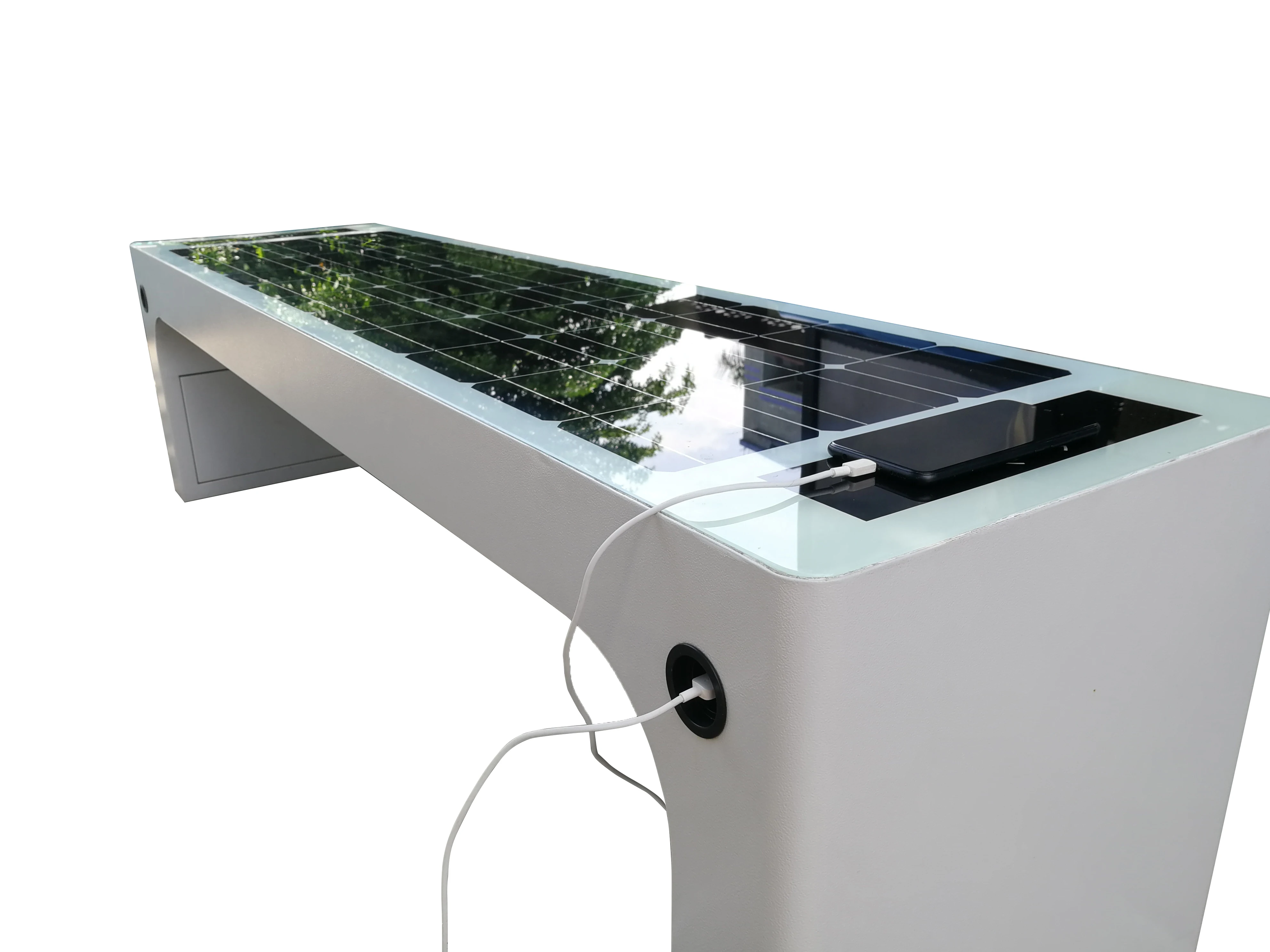 WiFi Hotspot Mobile Phone Charging Solar Powered Outdoor Garden Bench Smart Seat//