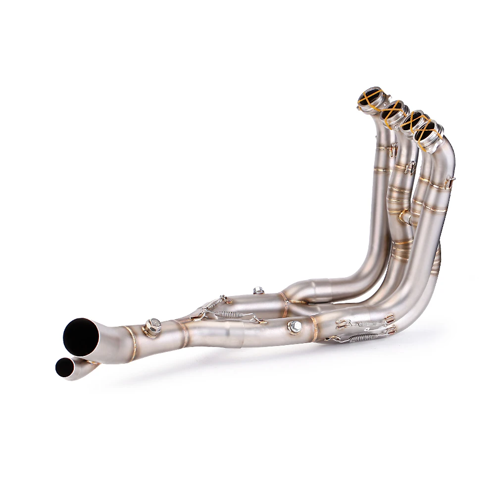 Для BMW S1000RR 2017 2018 S1000R 2017-2020 выхлопная система мотоцикла гоночная Передняя Соединительная труба с двойным выходом оригинальный глушитель