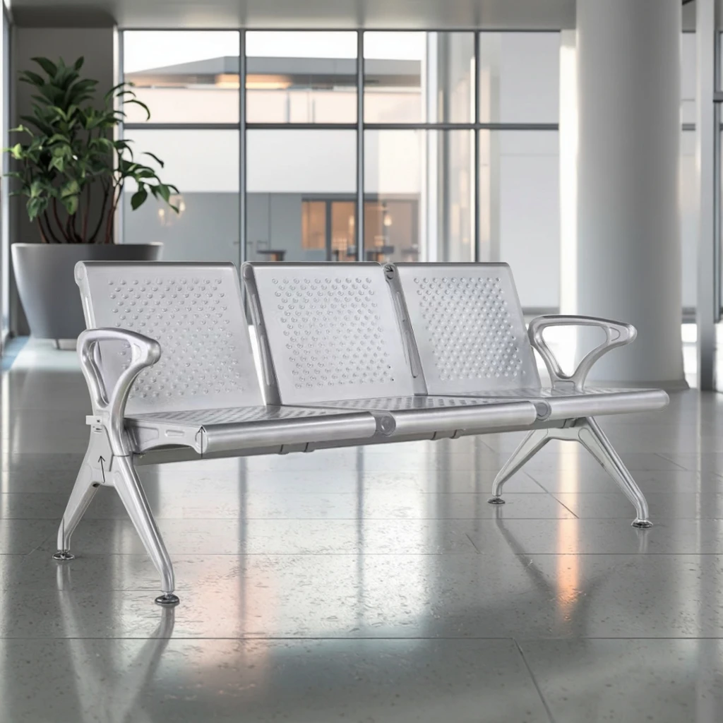 Rectangular Support Frame Seating Modern Durable Hospital Steel Premium Public Facilities 2