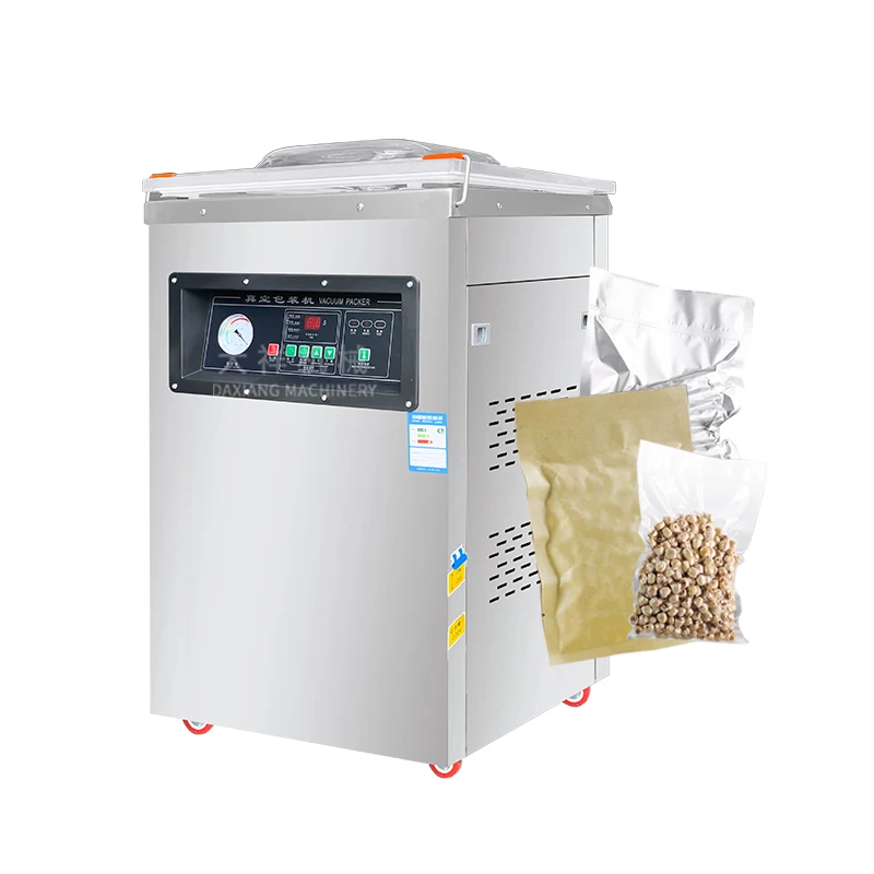 DZ-400-2D Plastic Bag Automatic Packing Food Single Packaging Chamber Multi-Function Sealing Vacuum Sealer Machine