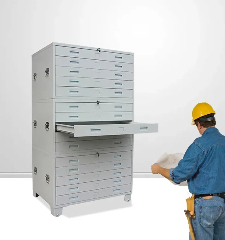 Industrial Steel Drawer Cabinet for Filing Maps & Drawings