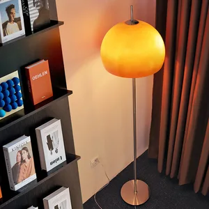 Mushroom Modern OrangeTall Iron LED Standing Lamp Gradient Dome Glass Shade Home Office Bedroom Livingroom Decor Floor Lamp