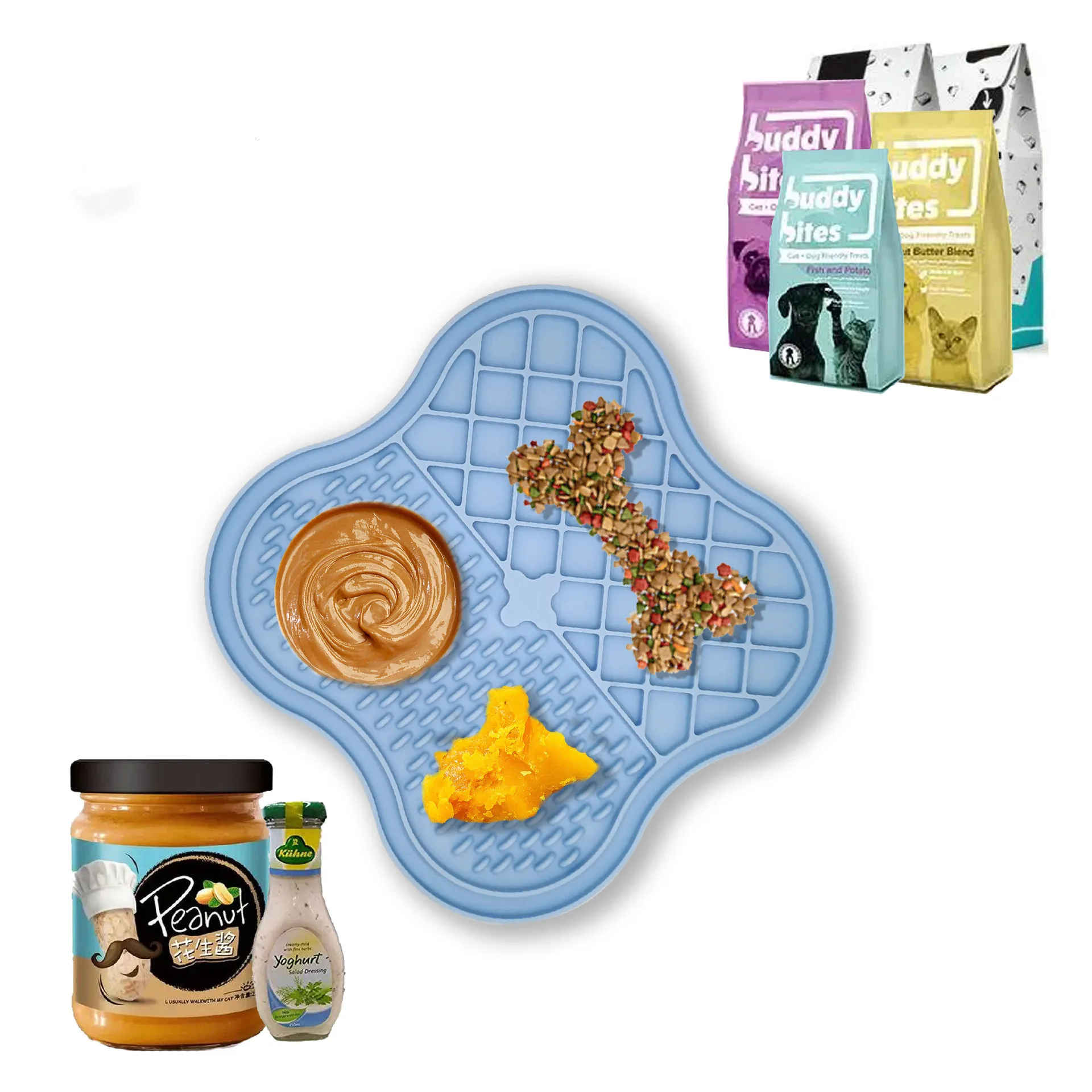 New Design Silicone Antichoking Lick Mat Wobble Slow Feeder Bowls Dog