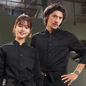 Chef Yibang Long Sleeve Men's Kitchen Clothes for Autumn Winter New Work Attire for Hotel Restaurant Bar Baking Restaurant