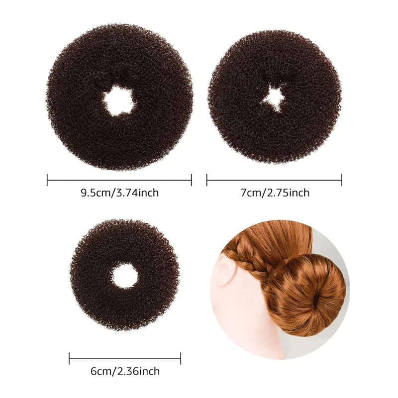 Synthetic Hair Padding - Stylish Updo with Donut Bun Maker
