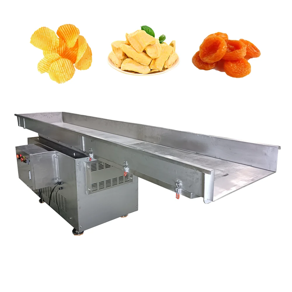 Focus Machinery Customized Electromagnetic Coil Vibrating Feeder Stainless Steel Conveyor for Food Packing Line