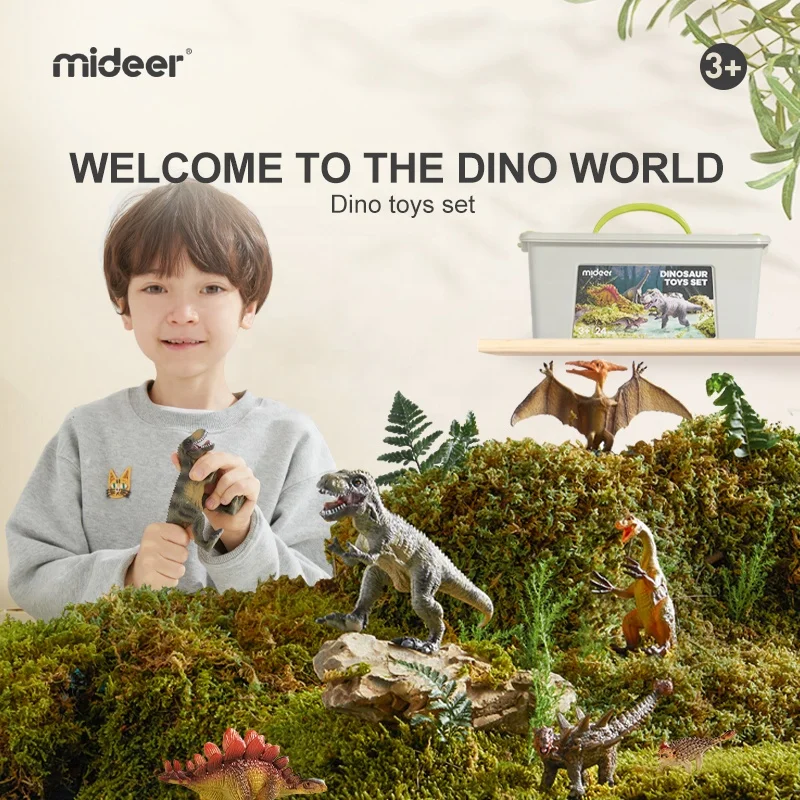 Mideer MD1213 Dinosaur Set 24pcs Model Dinosaur Wild Play Set Educational Toy Set