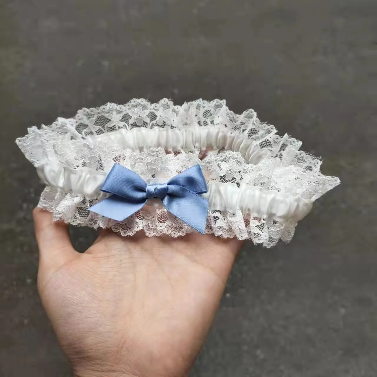 Wholesale Customized Design Cheap Lace Garter Belt Handmade Bridal Wedding  Garter with Bow