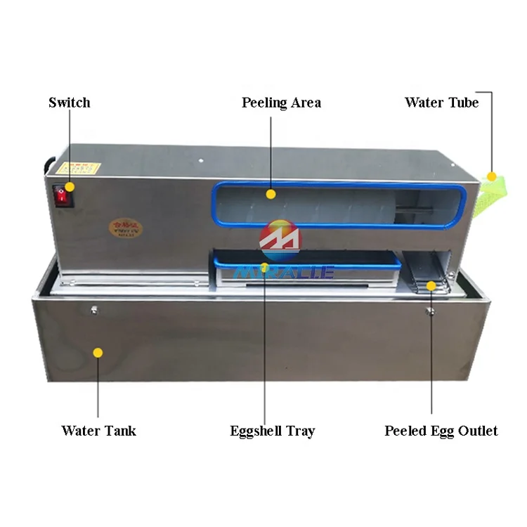 Commercial Egg Peeler Automatic Hard Boiled Egg Peeling Machine Price