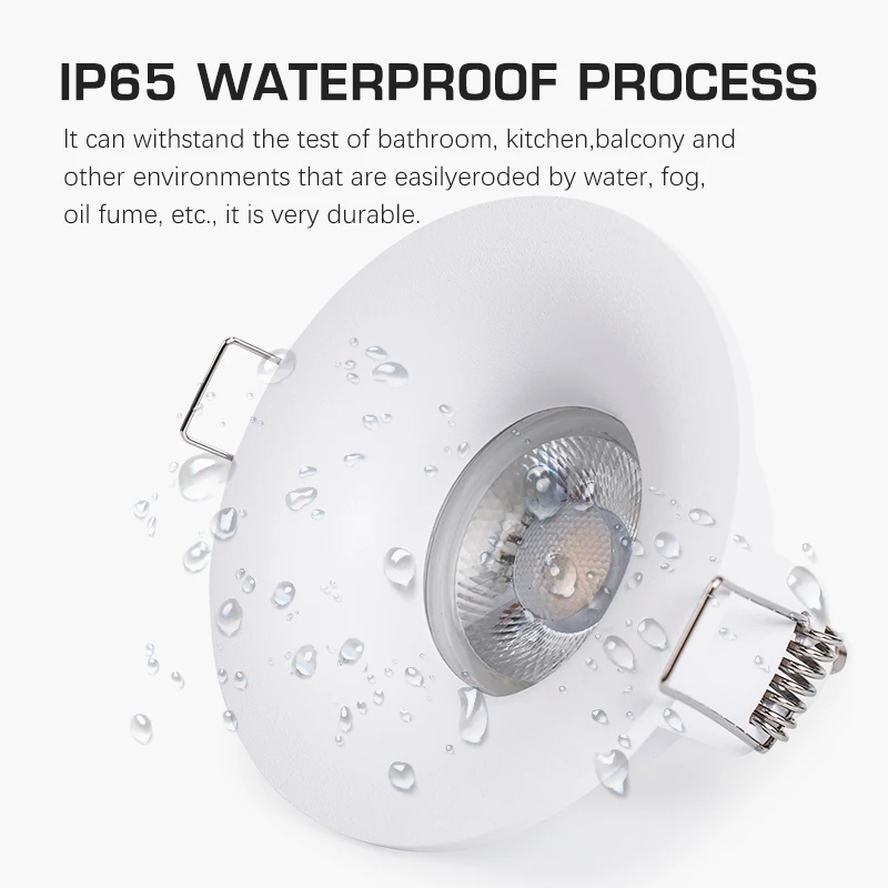 TOSEO Customized Recessed Anti-Glare Waterproof Bathroom Led  GU10 Downlights Ip65 Down Lights