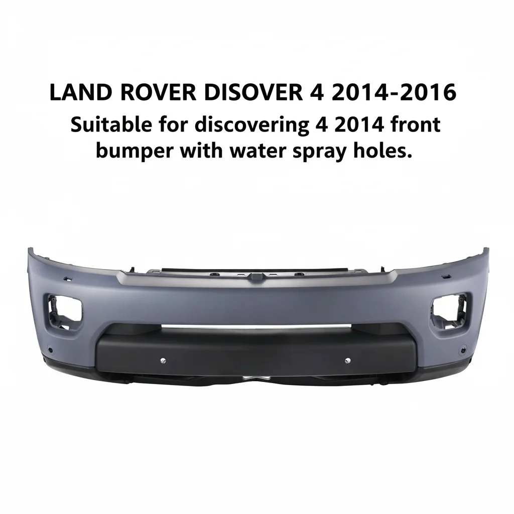 LR064192-B New Rigenstar Primed Car Front Bumper with Water Spray Hole Double Camera for DISCOVERY 4 2014-2016
