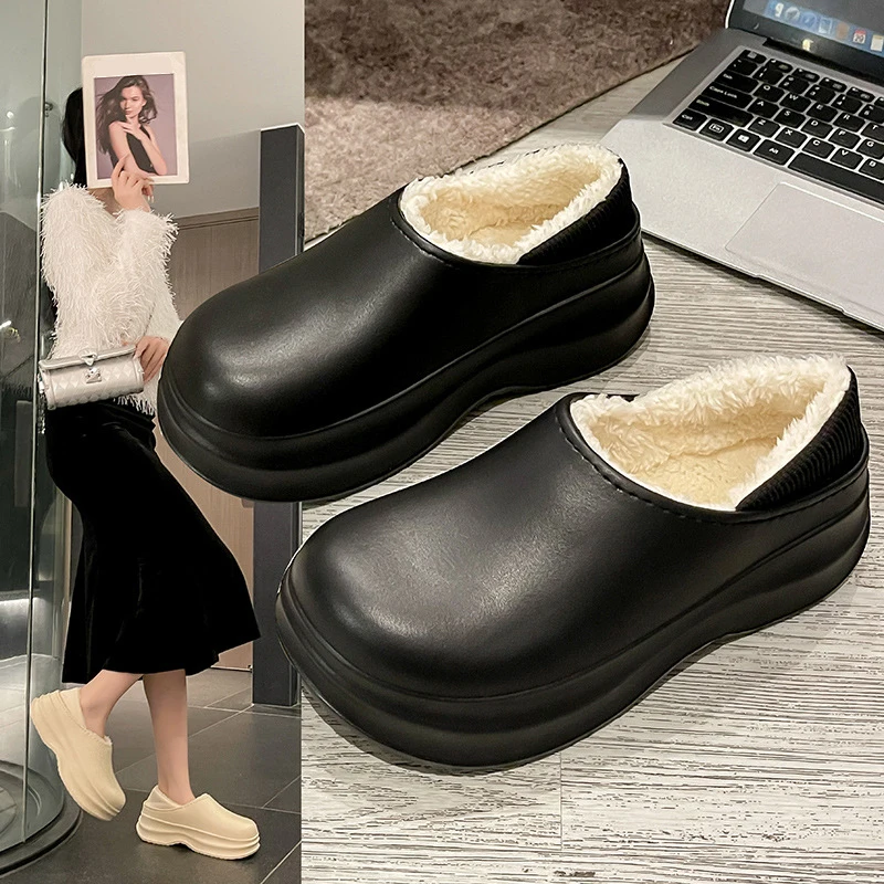 Women's Classic EVA Garden Clogs Soft Plush Cotton Furry Winter for Slippers with Non-Sl aperçu 7