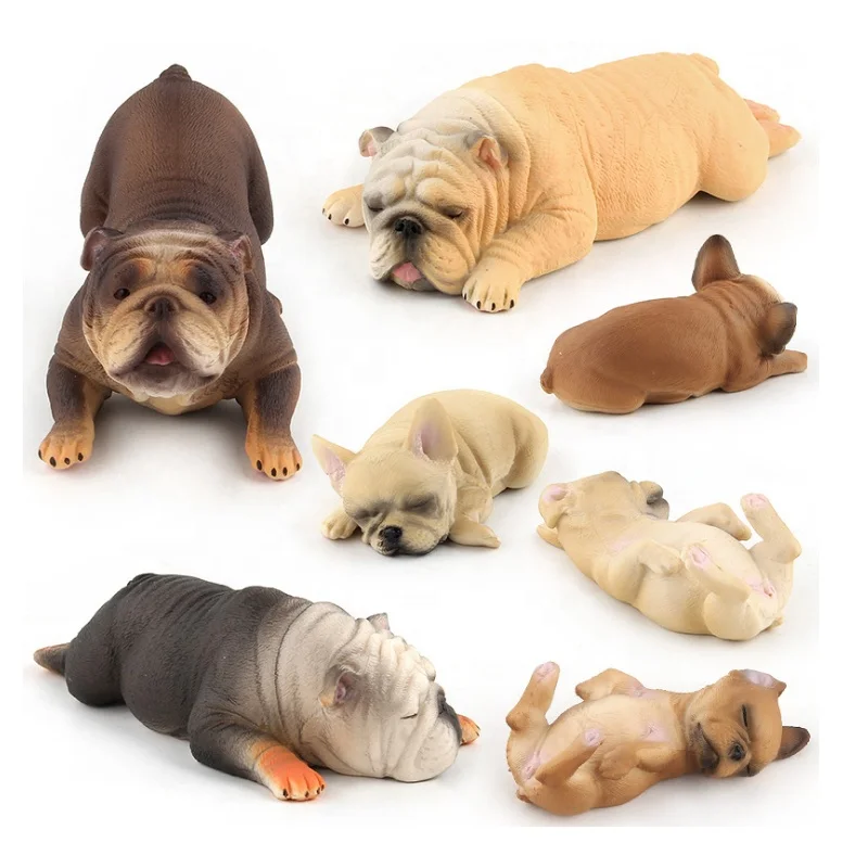 Cost Effective Resin Animal Dog Simulation French Bulldog Statue Desktop Decoration
