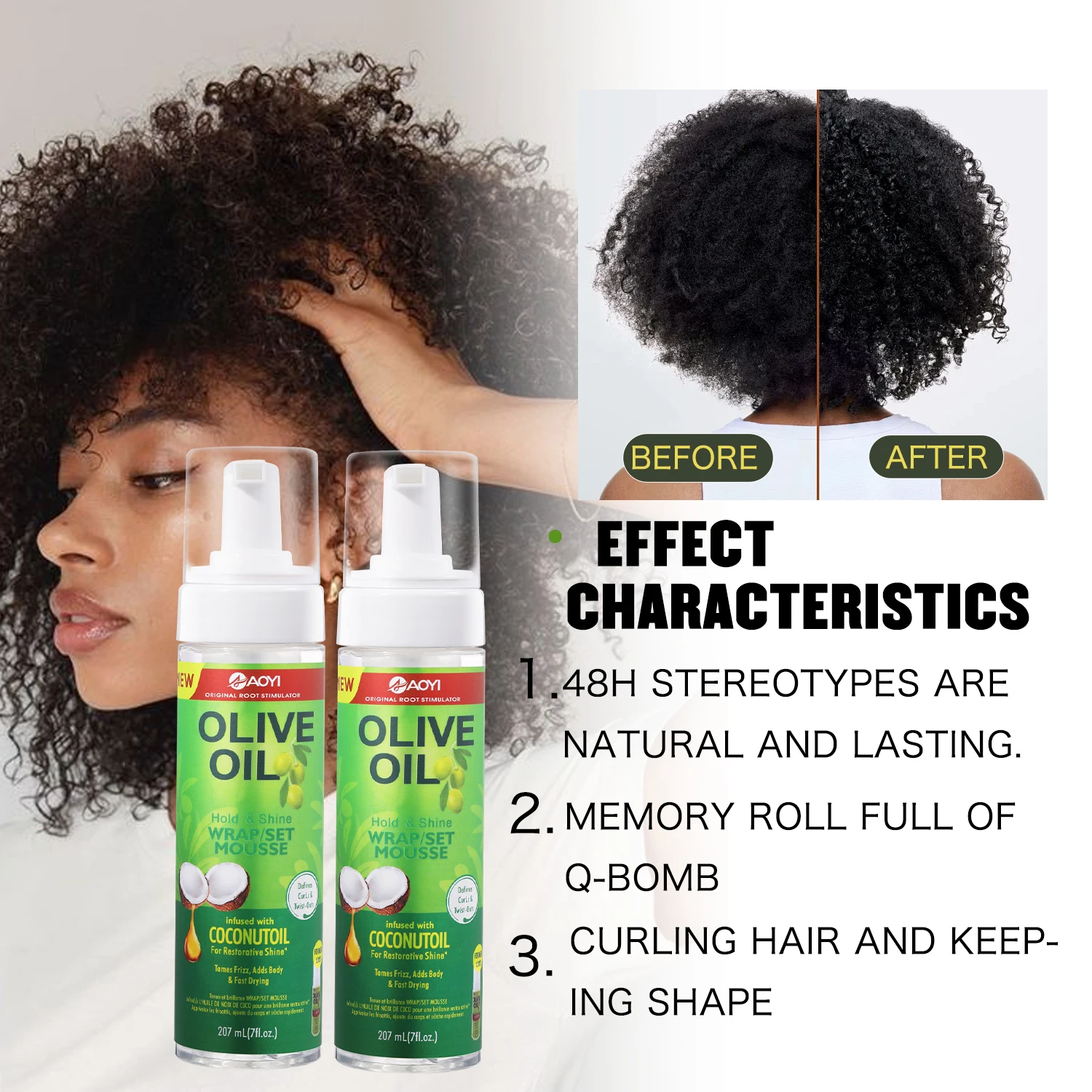 Factory Customized Extra Strong Hold Olive Oil Foam Hair Wax for Men Hair Spray Mousse Wax