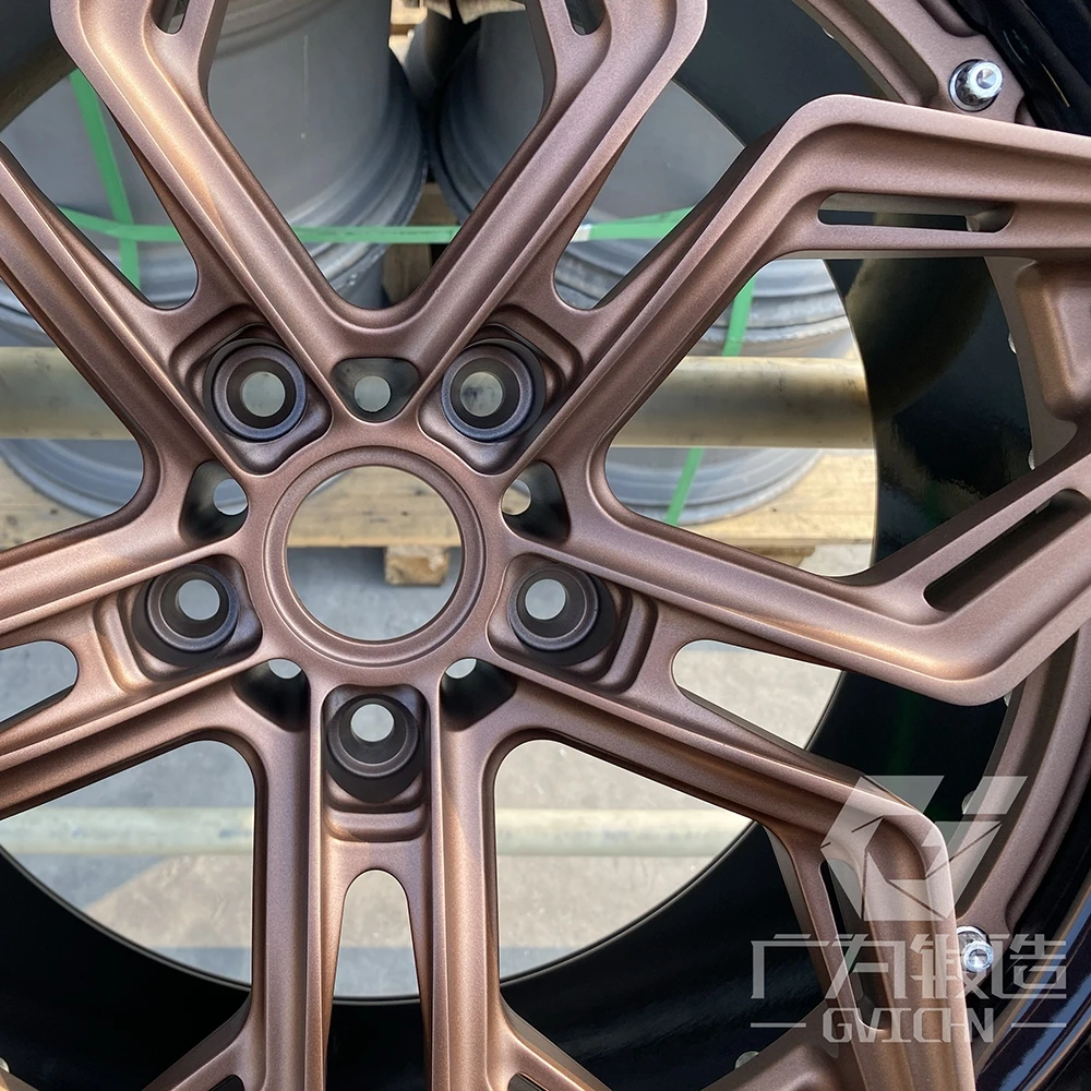 2 piece mate bronze face aluminum alloy forged wheels 16 17 18 19 20 21 22 23 24 inch 5x112 5x114.3 5x120 rim hub