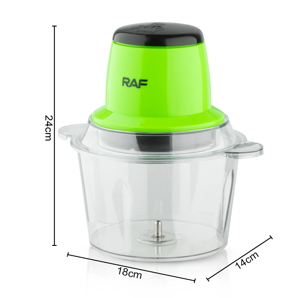 Mini tocator electric, Robot de bucatarie AT PERFORMANCE®, 600 W, 2 viteze + puls, bol 2 L, dispozitiv de emulsifiere, disc din inox, VERDE. - Blendere si Tocatoare - atMag.ro