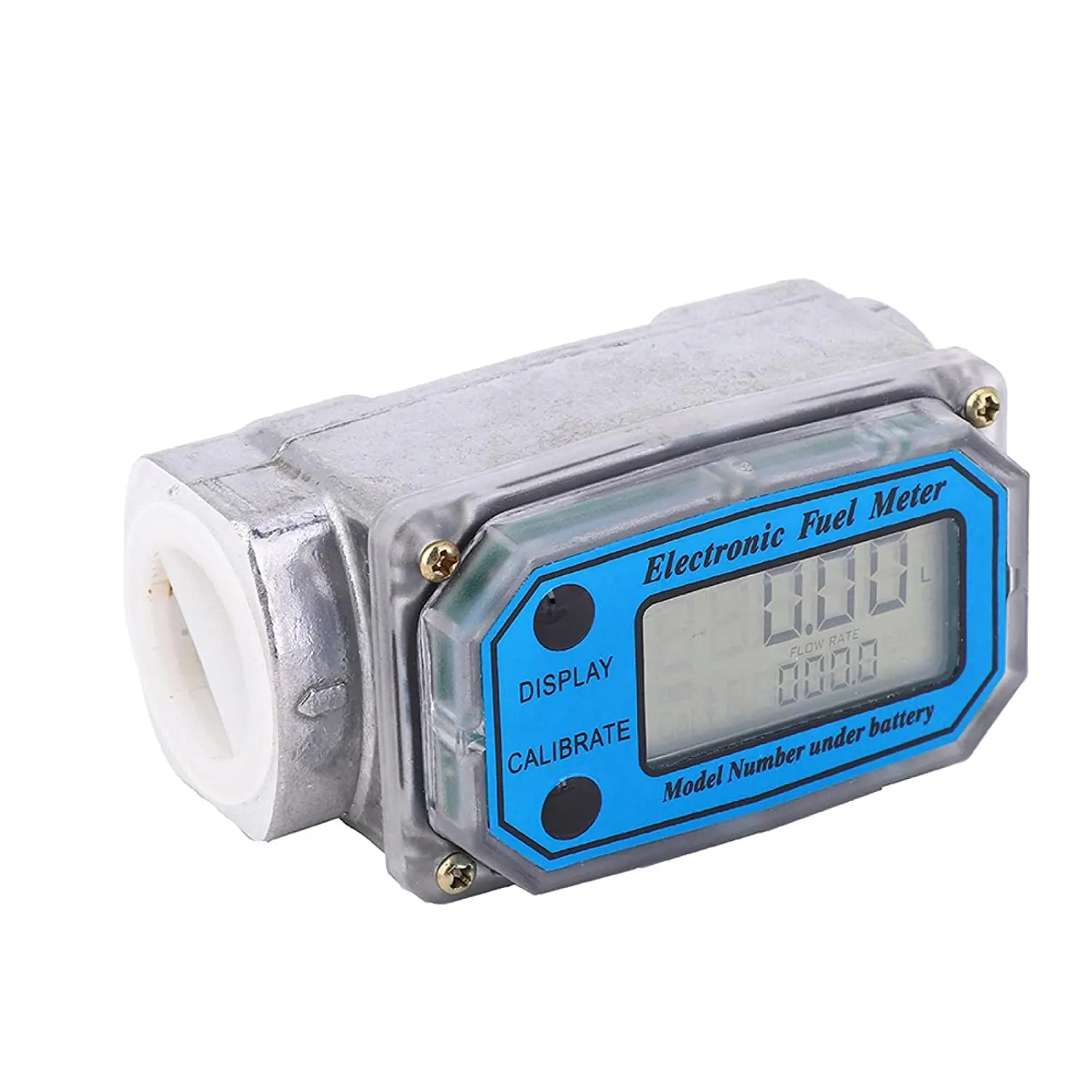 1″ Digital Turbine Flow Meter,Gas Oil Fuel Flowmeter,Pump Flow Meter Diesel Fuel Diesel Kerosene Line Pipe Counter for Chemicals Water etc Red 