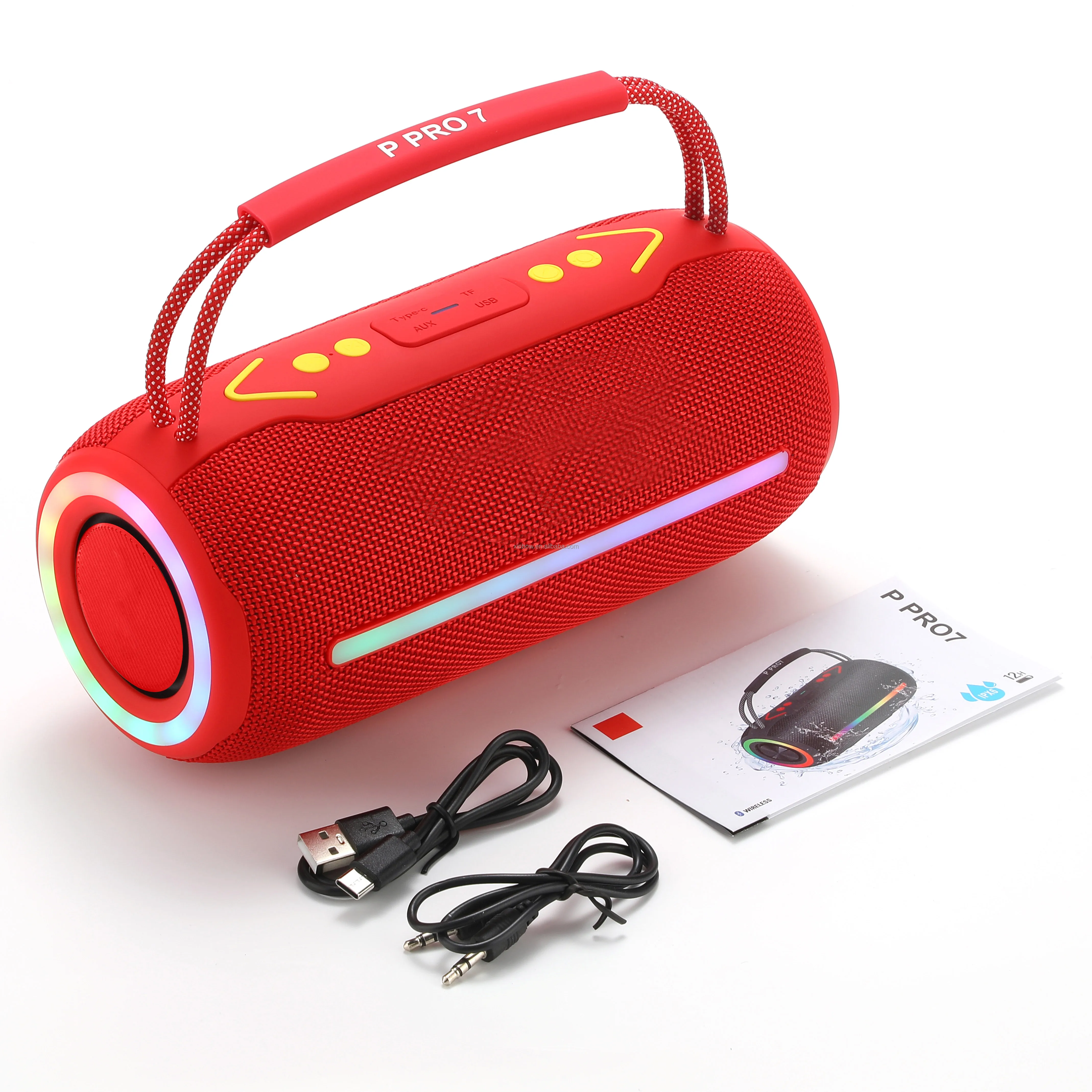 Real 20W Boombox Portable Speakers Wireless Outdoor Music Player Waterproof  Sport Super Flip Party Speakers for Home Gift Box