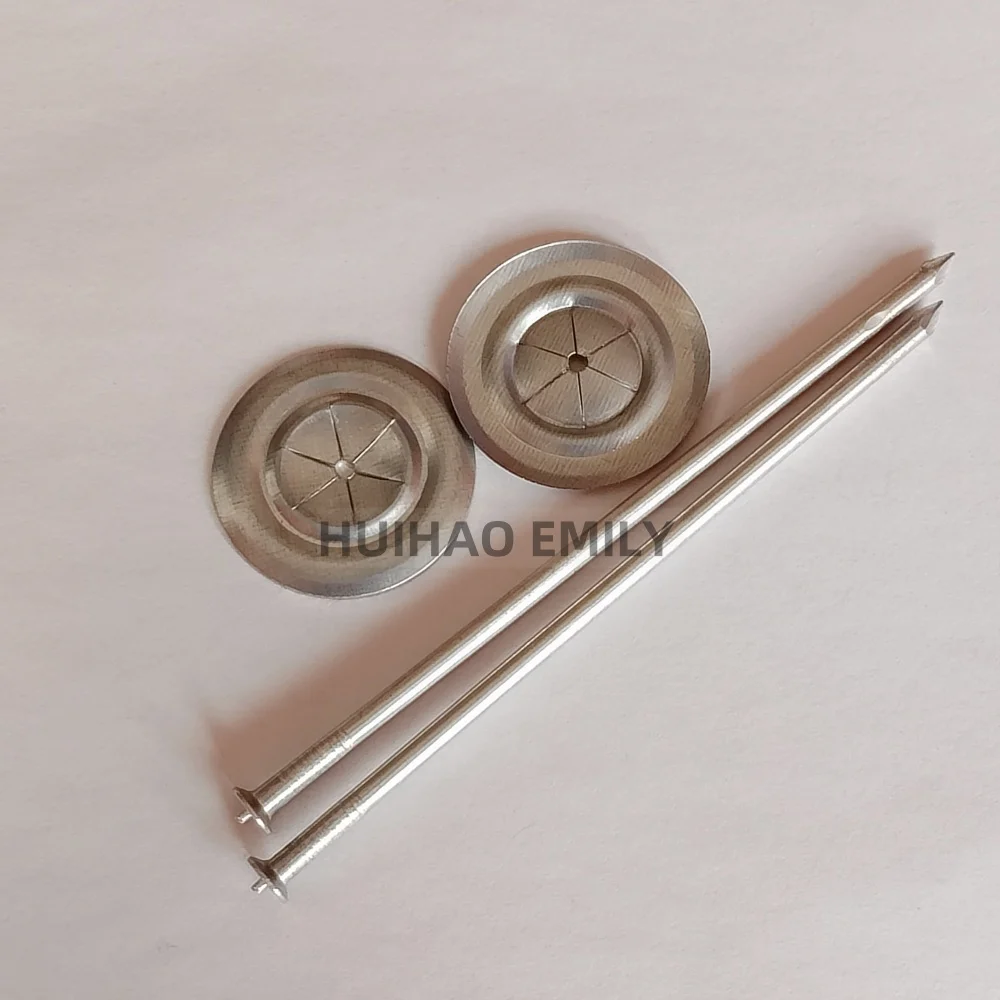 12Ga Aluminum CD Weld Stud Pins with Self-Locking Washer Marine Insulation Fasteners