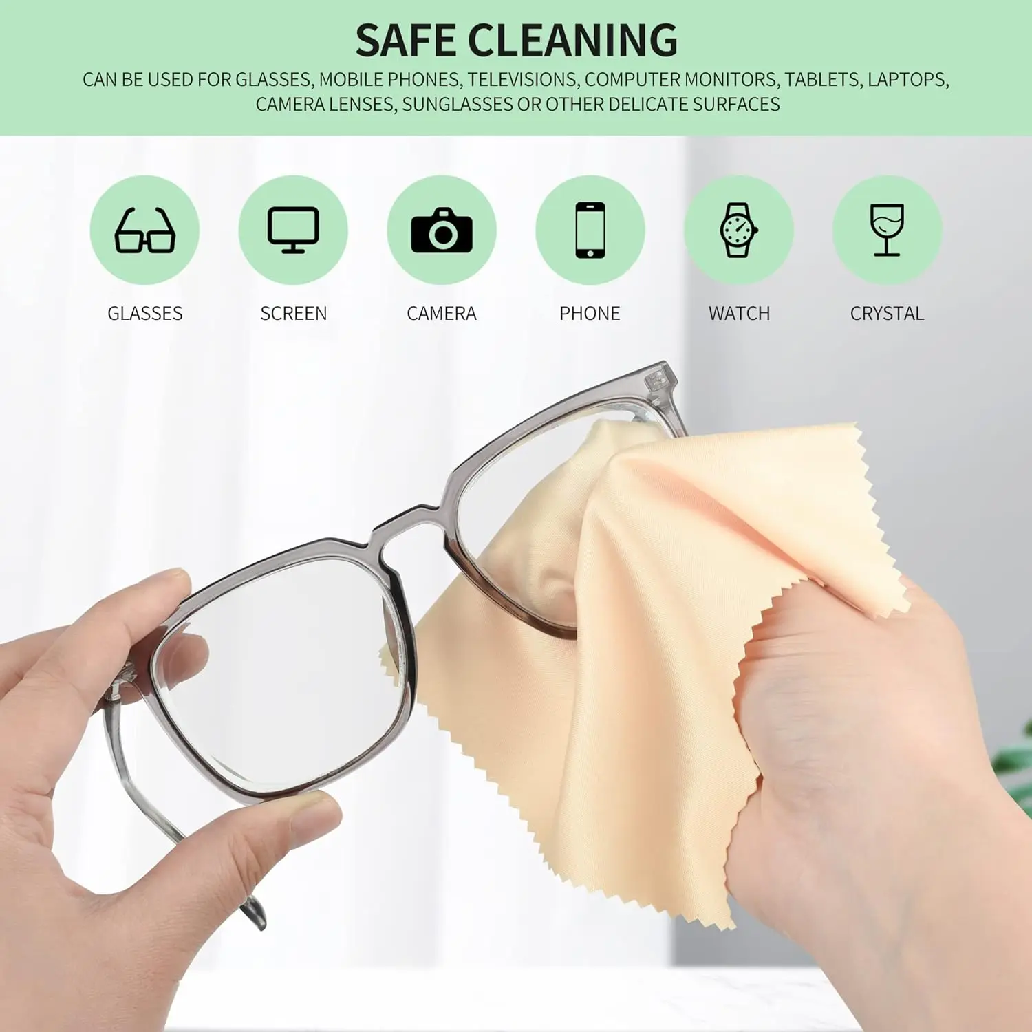 Manufacturer Microfiber Cleaning Cloth China Eyeglasses Custom Printed Logo Popular Black Color factory