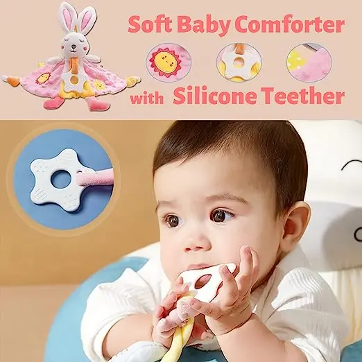 Baby Comforters Blanket Stuffed Toy Soft Comforter With Teether