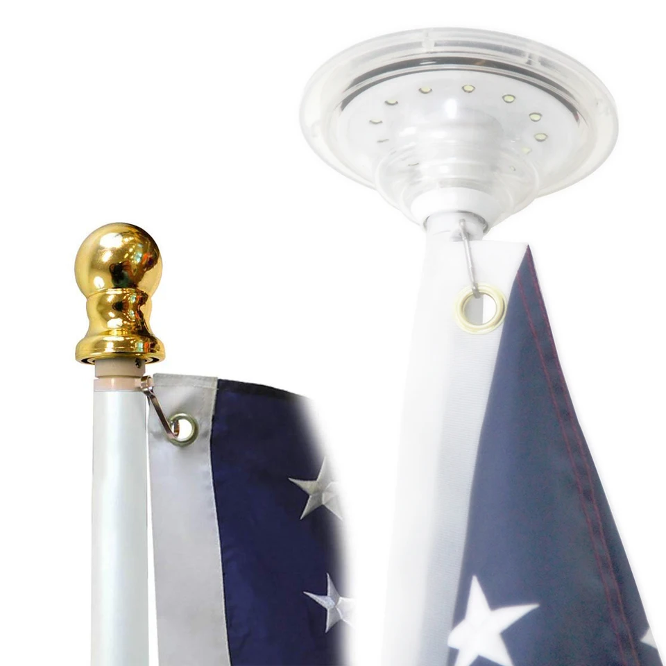 solar powered flag pole ufo light