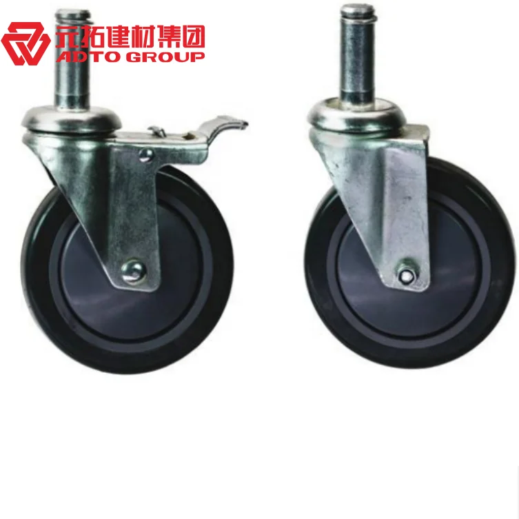 Adjustable Scaffold Caster and Wheels with Locking Brake for Scaffolding or Frame System Ladder & Scaffolding Parts