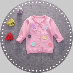Newborn Baby Clothes Design Wholesale Color Combination Wool Sweater For Girl