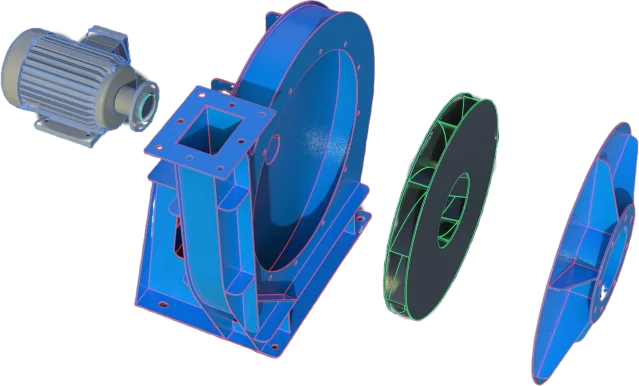 Centrifugal Blower, Stainless, Steel, Radial - detail 12