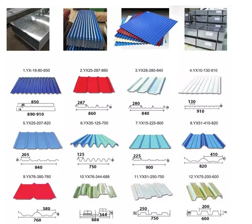 Top Quality Roofing Sheet Color Coated Corrugated Steel Plate Ppgi