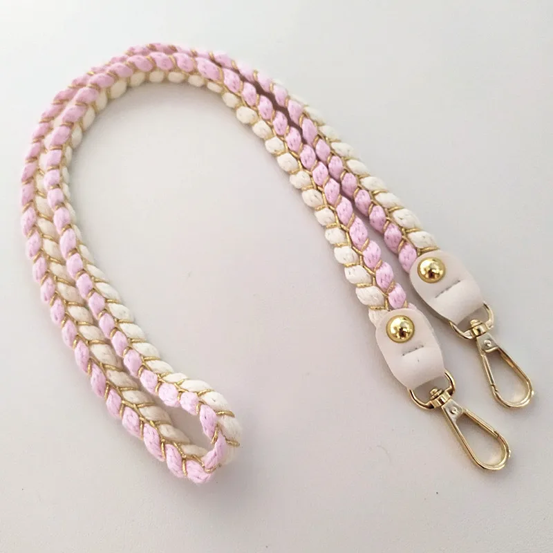 Wholesale ZONESIN 80/100/120cm Fashion White Leather End Braided Purse Strap  Wholesale From m.