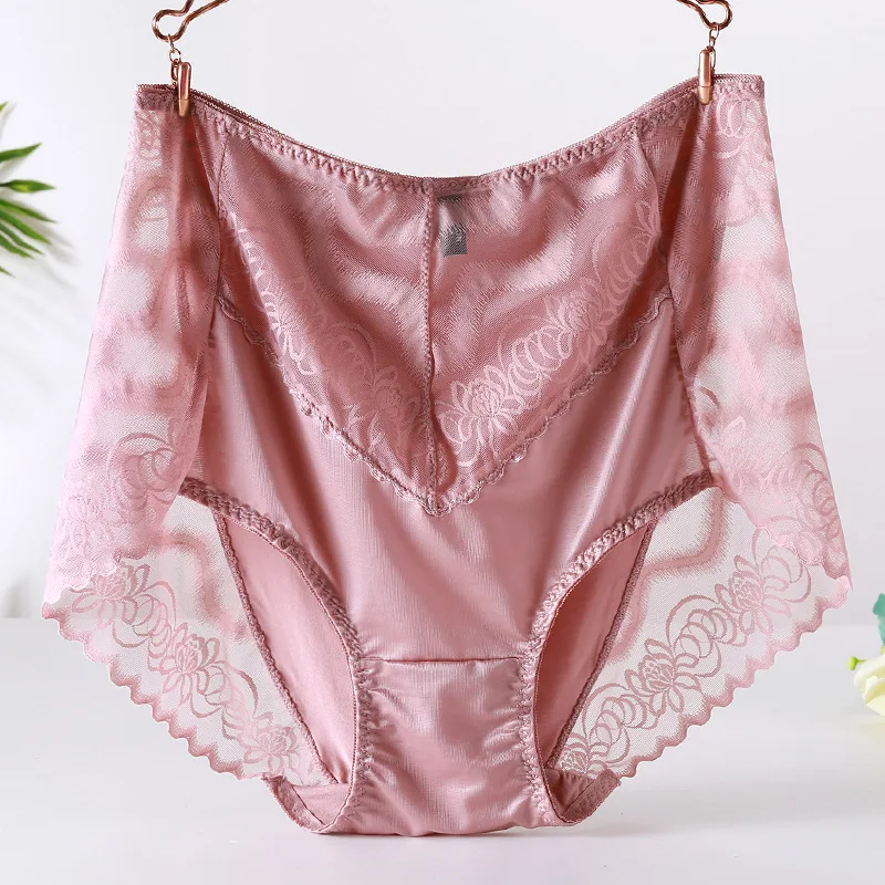 Large Size Women's Underwear Sexy Thin Transparent Lace Modal Underwear