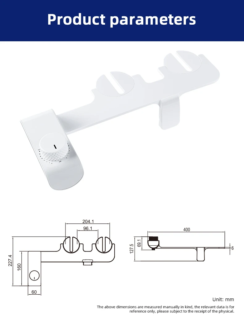 Bathroom Cold Bidet Ultra-slim Bidet Toilet Attachment Custom Non Electric Shattaf Nozzle Retractable Bidet Attachment details