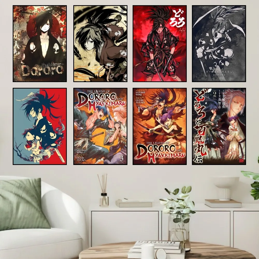 Dororo Hyakkimaru Anime Scroll Poster - Japanese Wall Art Home Decor