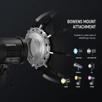 NEEWER 45cm Octagonal Softbox Bowens Mount Quick Folding Quick Set up with Diffusers/Honeycomb Grid/Bag Softbox product image