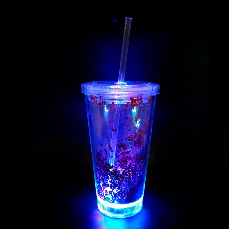 Light Up Travel Cups (Set of 6) - 14 oz Double Walled LED Glowing Travel  Cup with 8 Color Modes