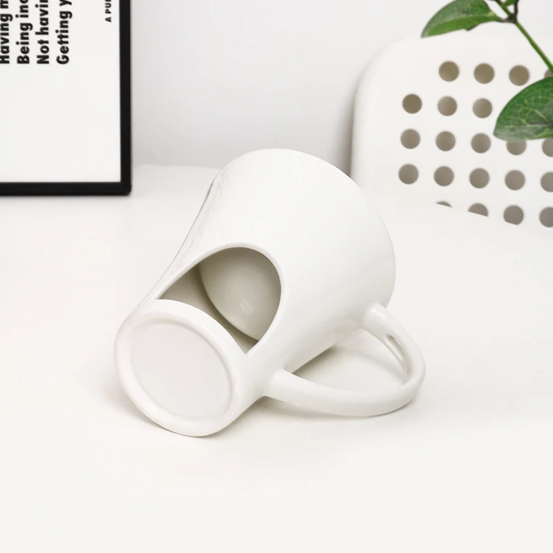 Personal Ceramic Porcelain Fondue Mug Porcelain Hot Chocolate Mug Cup with Heating Plate factory