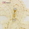 Golden pendant crystal dew-gold-white zircon
