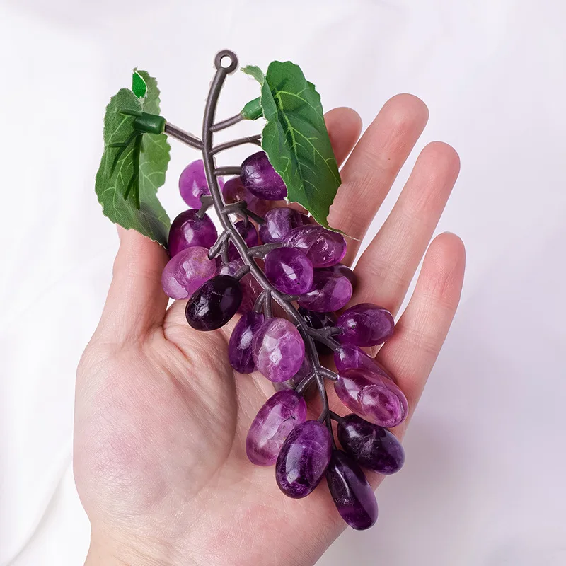 Artificial Fruit Simulation Green Fluorite Grapes Clusters for Home Kitchen Party Wedding Wine Decor
