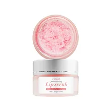 Custom Organic Vegan Lip Scrub Container Natural Exfoliating Nourishing Sugar Lip Care Scrub Pink Strawberry Fruit Waterproof