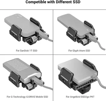 SMALLRIG SSD Mount Bracket SSD Holder for Samsung T5 for SanDisk SSD BSH2343 detail image