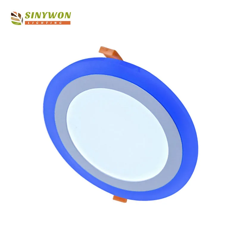 2020 Ultra-Thin Round Double Color LED Panel Recessed Ceiling Light 24W for decoration and lighting